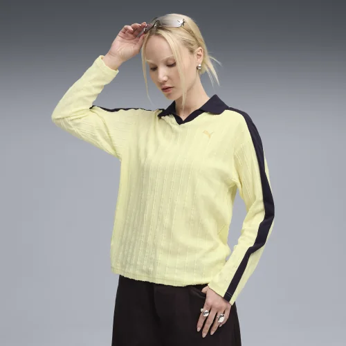 Polo décontracté à manches longues&nbsp;T7 Femme